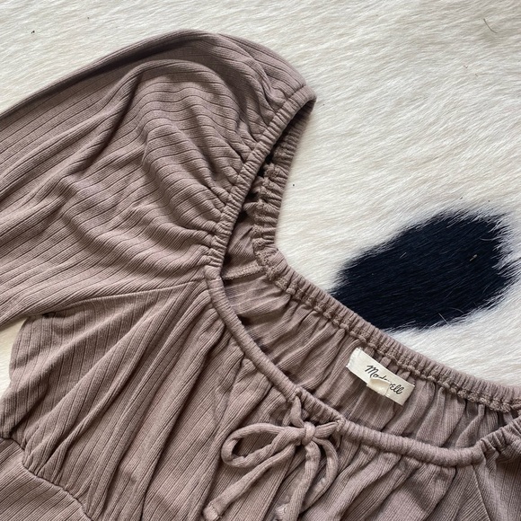 Madewell Ribbed Square-Neck Long-Sleeve Top - Picture 6 of 10